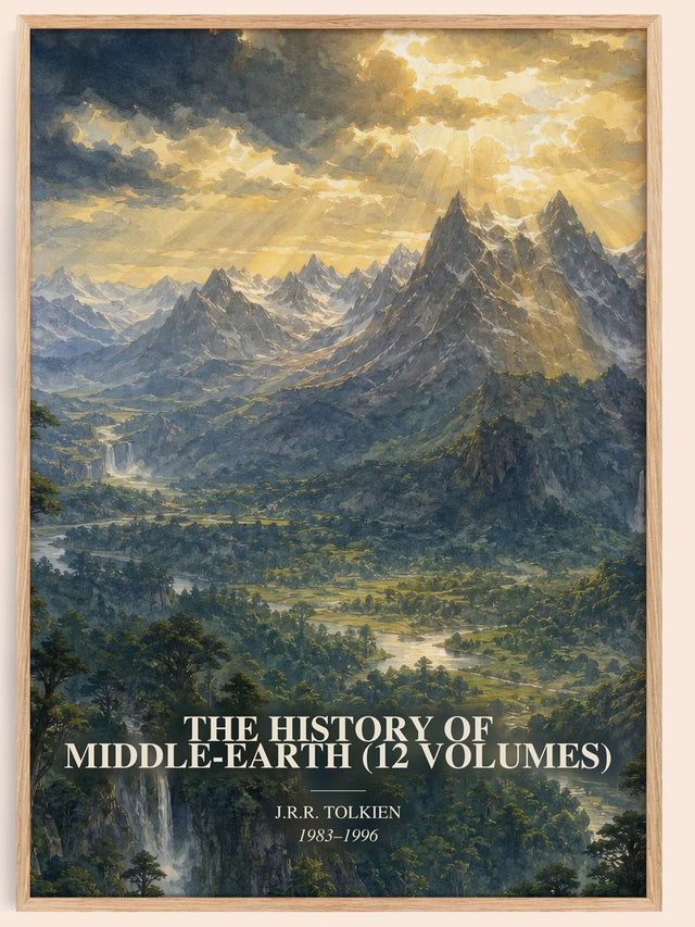 History Of Middle-Earth (12 Volumes) Book Watercolour Illustration –