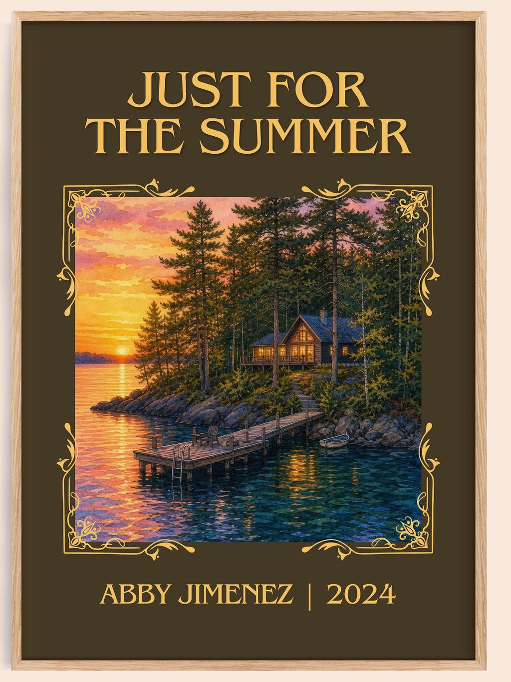 Just for the Summer Classic Book Art Print by Abby Jimenez – book poster