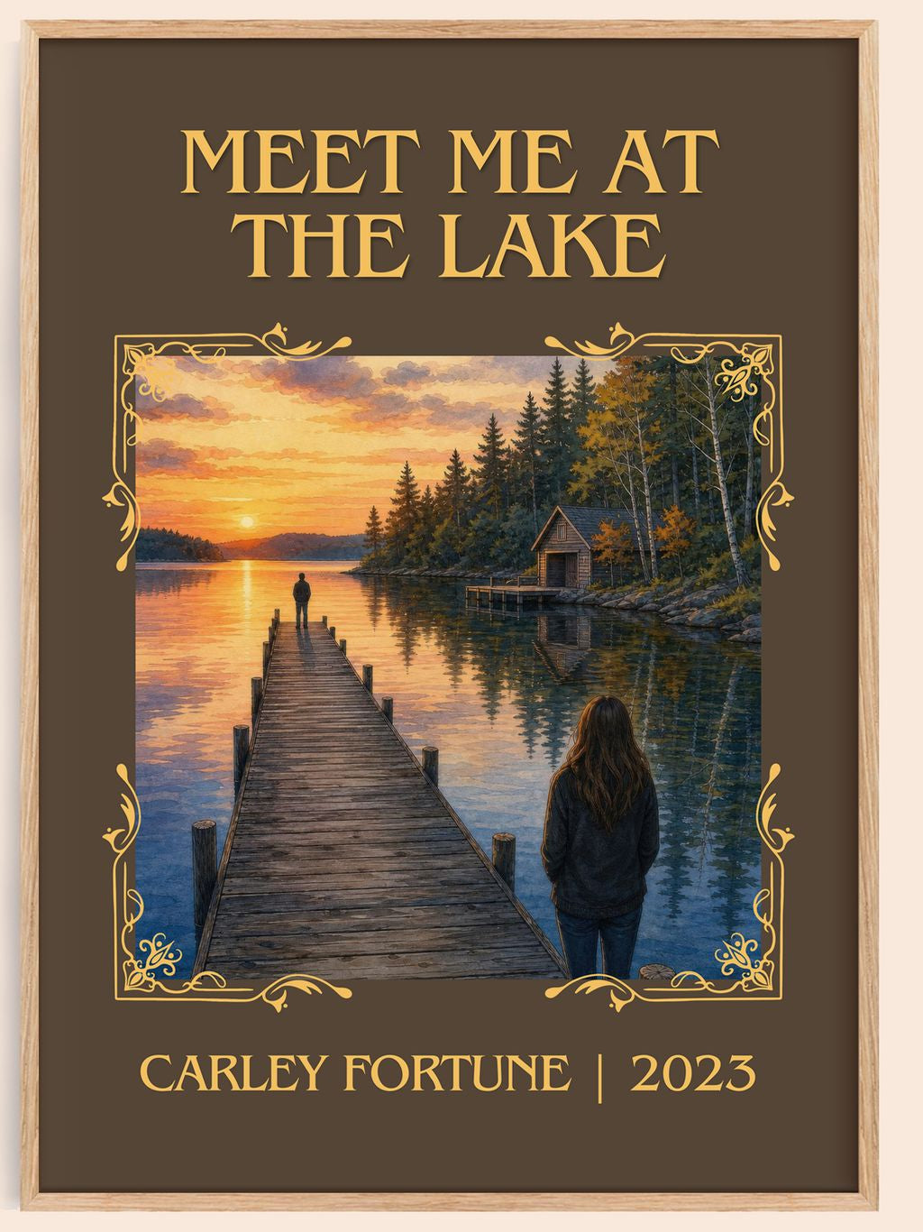 Meet Me at the Lake Classic Book Art Print by Carley Fortune – book poster