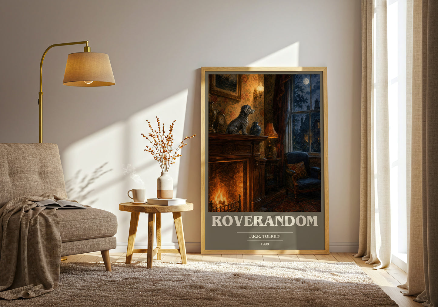 Roverandom book cover print on bookshelf – J.R.R. Tolkien fan gift