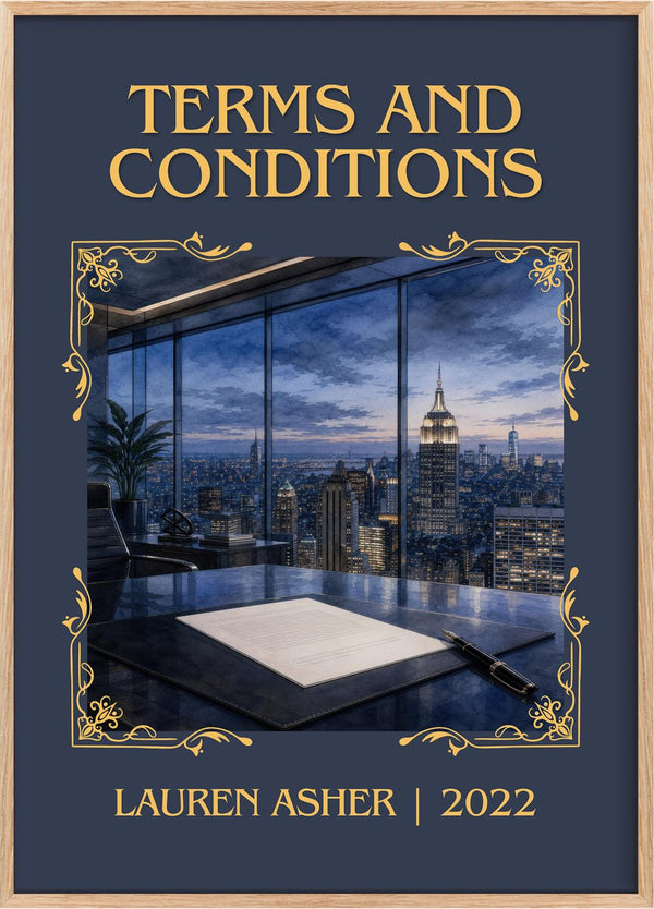 Terms and Conditions Classic Book Art Print by Lauren Asher