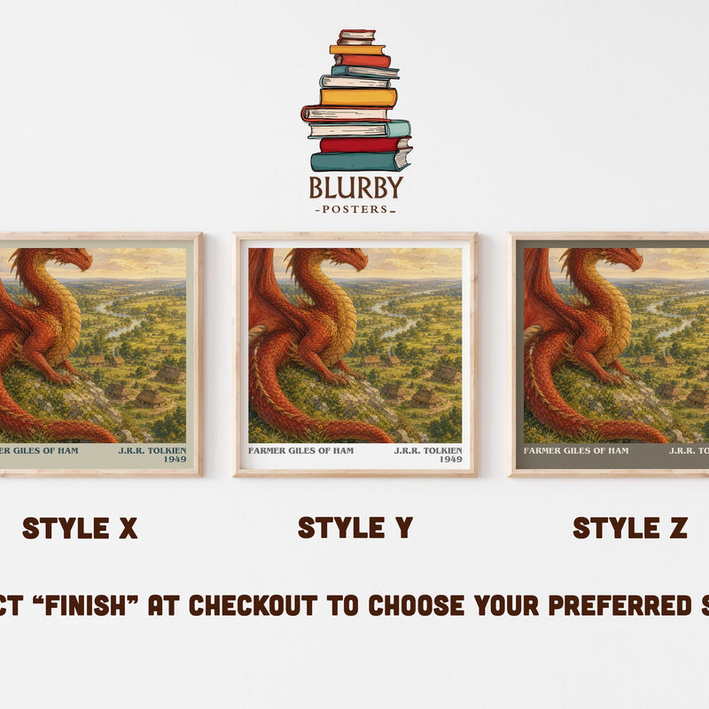 Farmer Giles Of Ham literary print in frame leaning in hallway – fantasy wall art