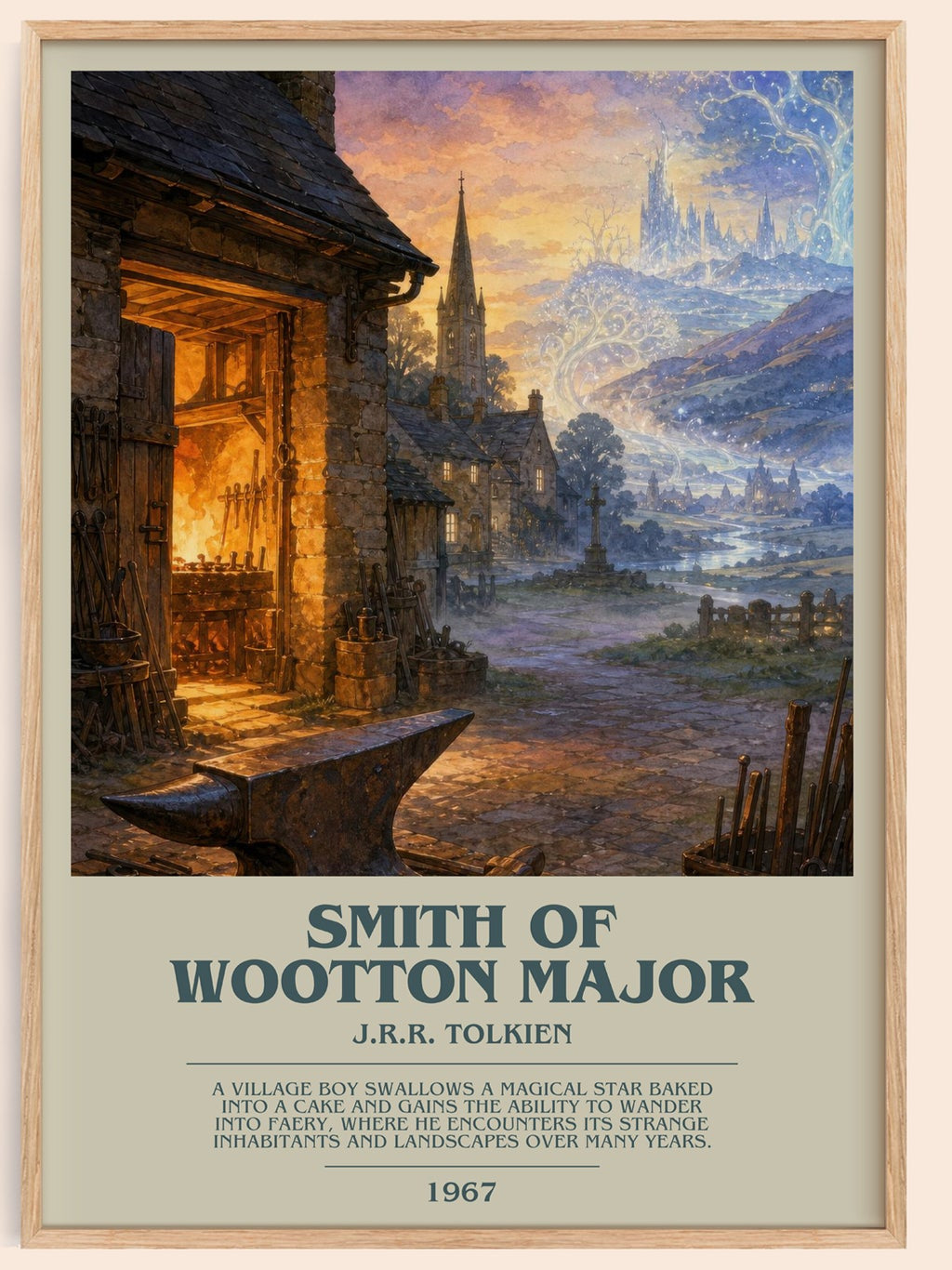 Smith Of Wootton Major bookish book poster by J.R.R. Tolkien – framed literary art print