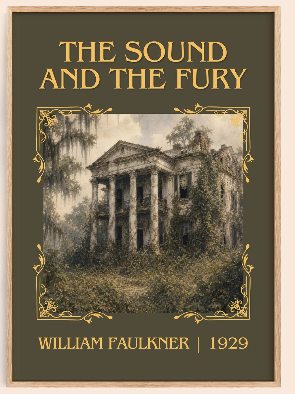 The Sound and the Fury Classic Book Art Print by William Faulkner – book poster