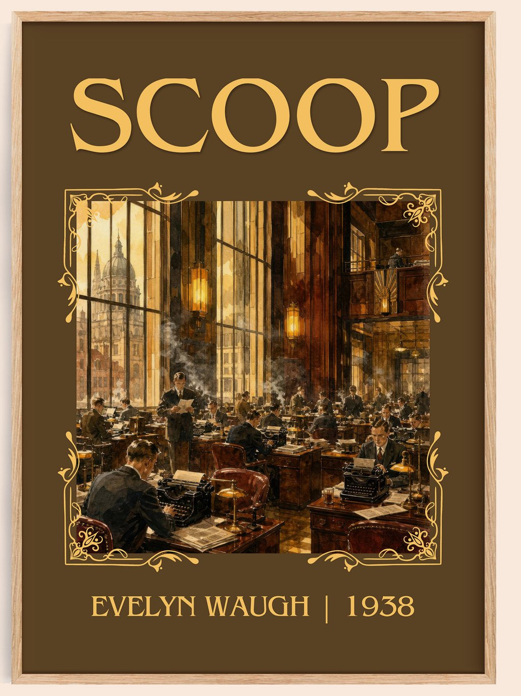 Scoop Classic Book Art Print by Evelyn Waugh – book poster