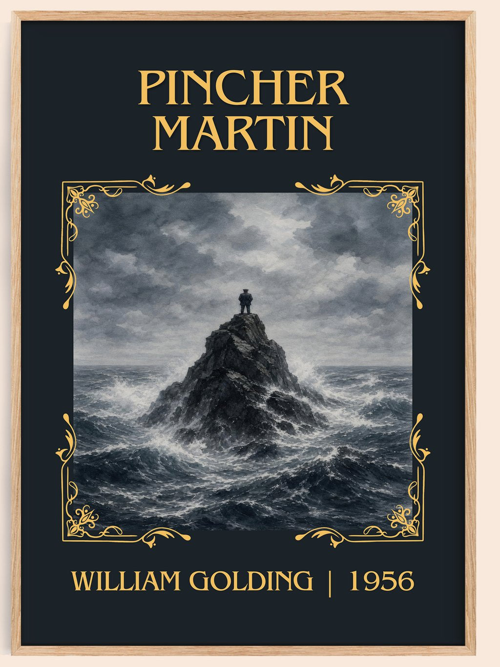 Pincher Martin Classic Book Art Print by William Golding – book poster