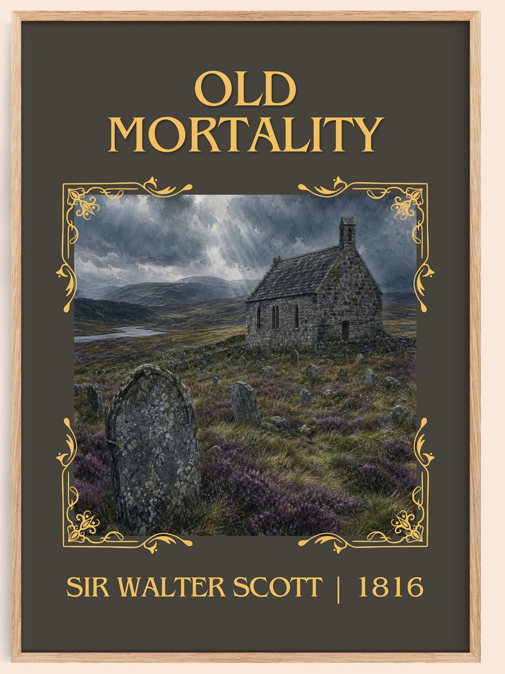 Old Mortality Classic Book Art Print by Sir Walter Scott – book poster