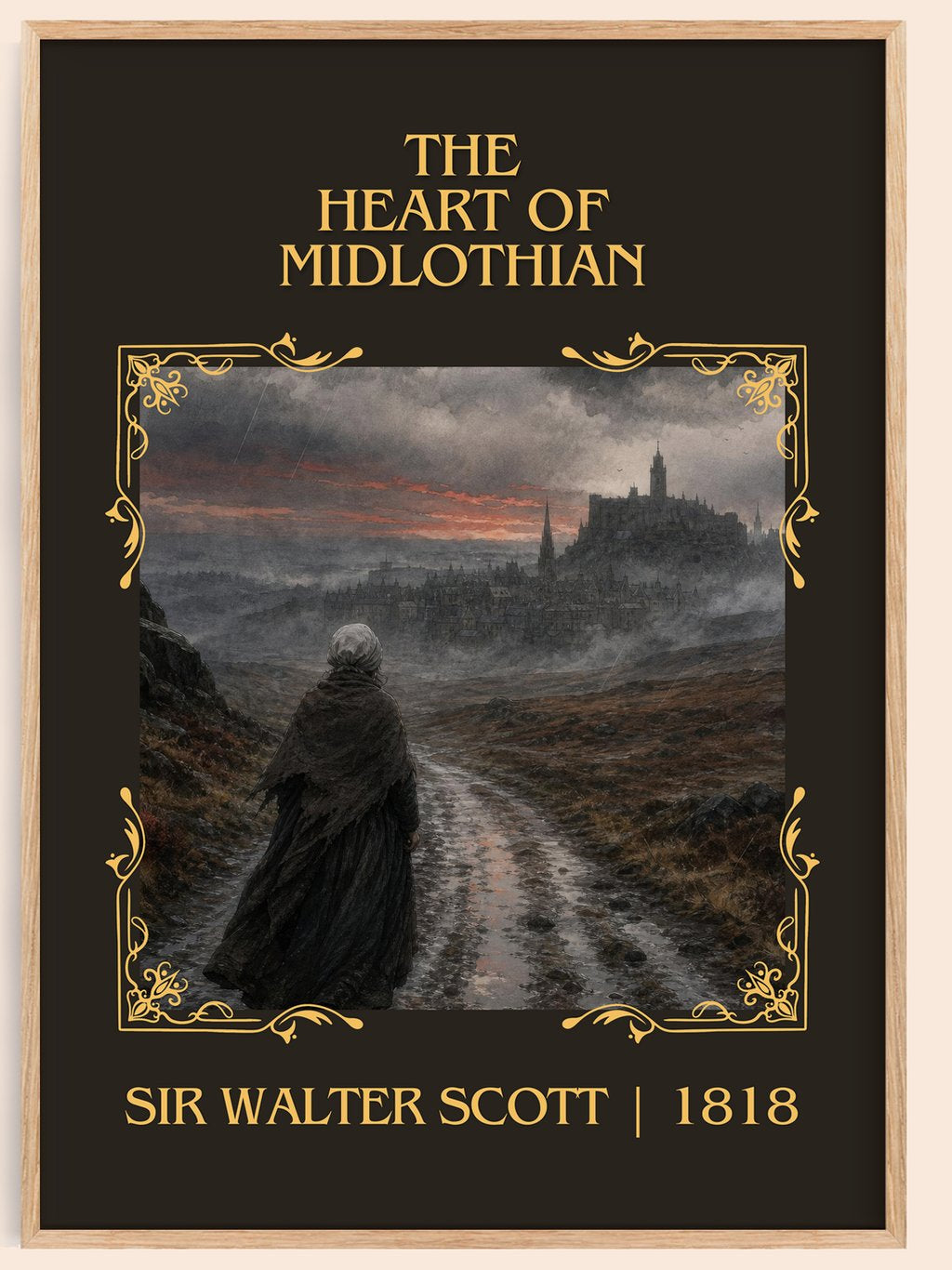 The Heart of Midlothian Classic Book Art Print by Sir Walter Scott – book poster
