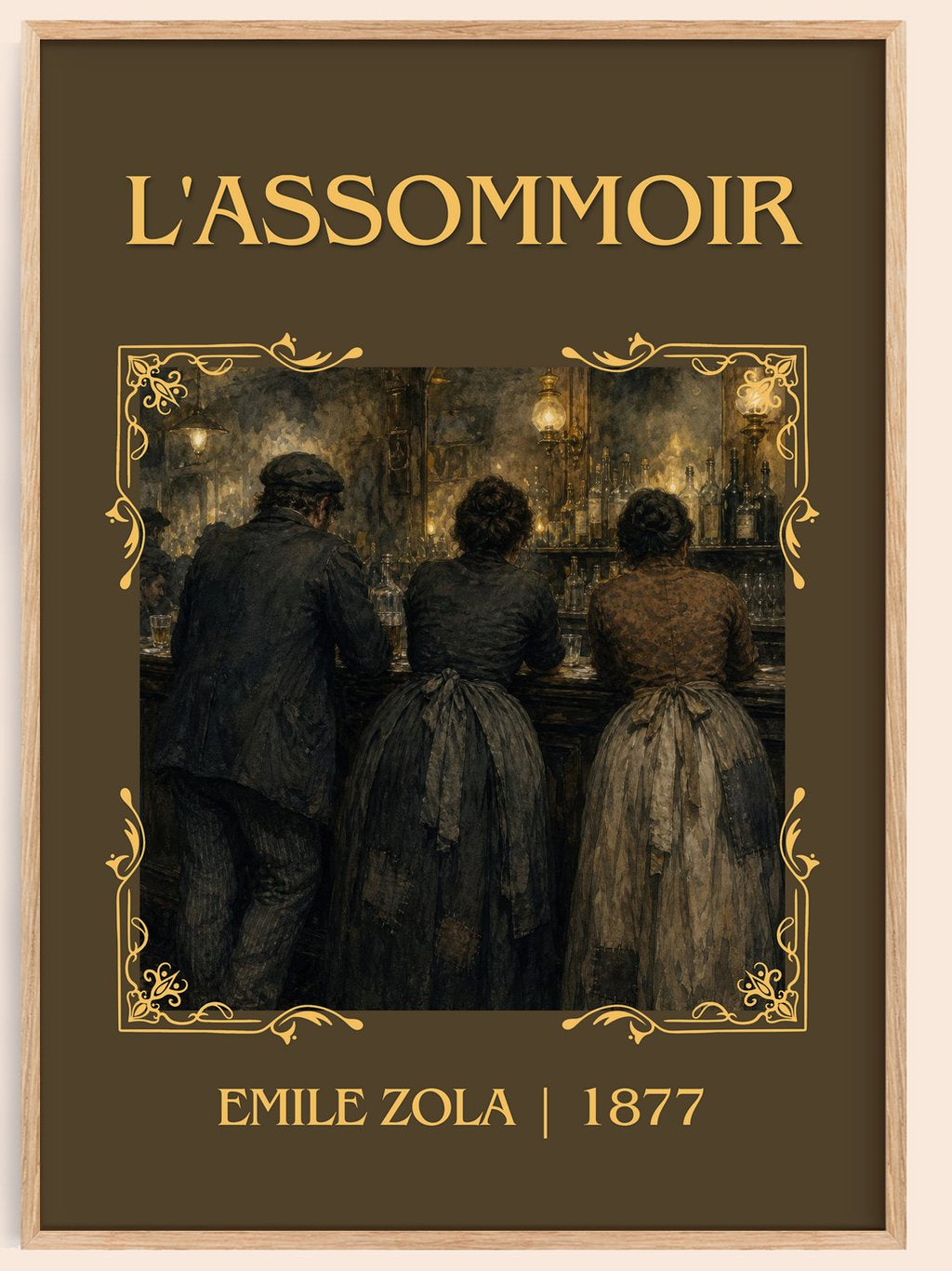 L'Assommoir Classic Book Art Print by Émile Zola – book poster