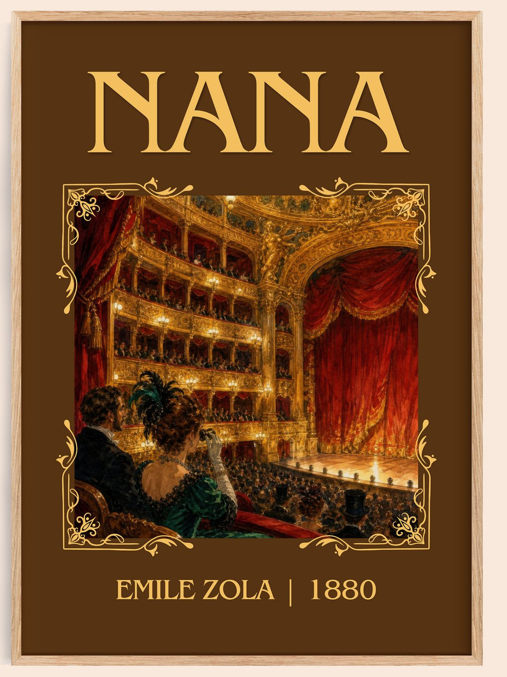 Nana Classic Book Art Print by Émile Zola – book poster