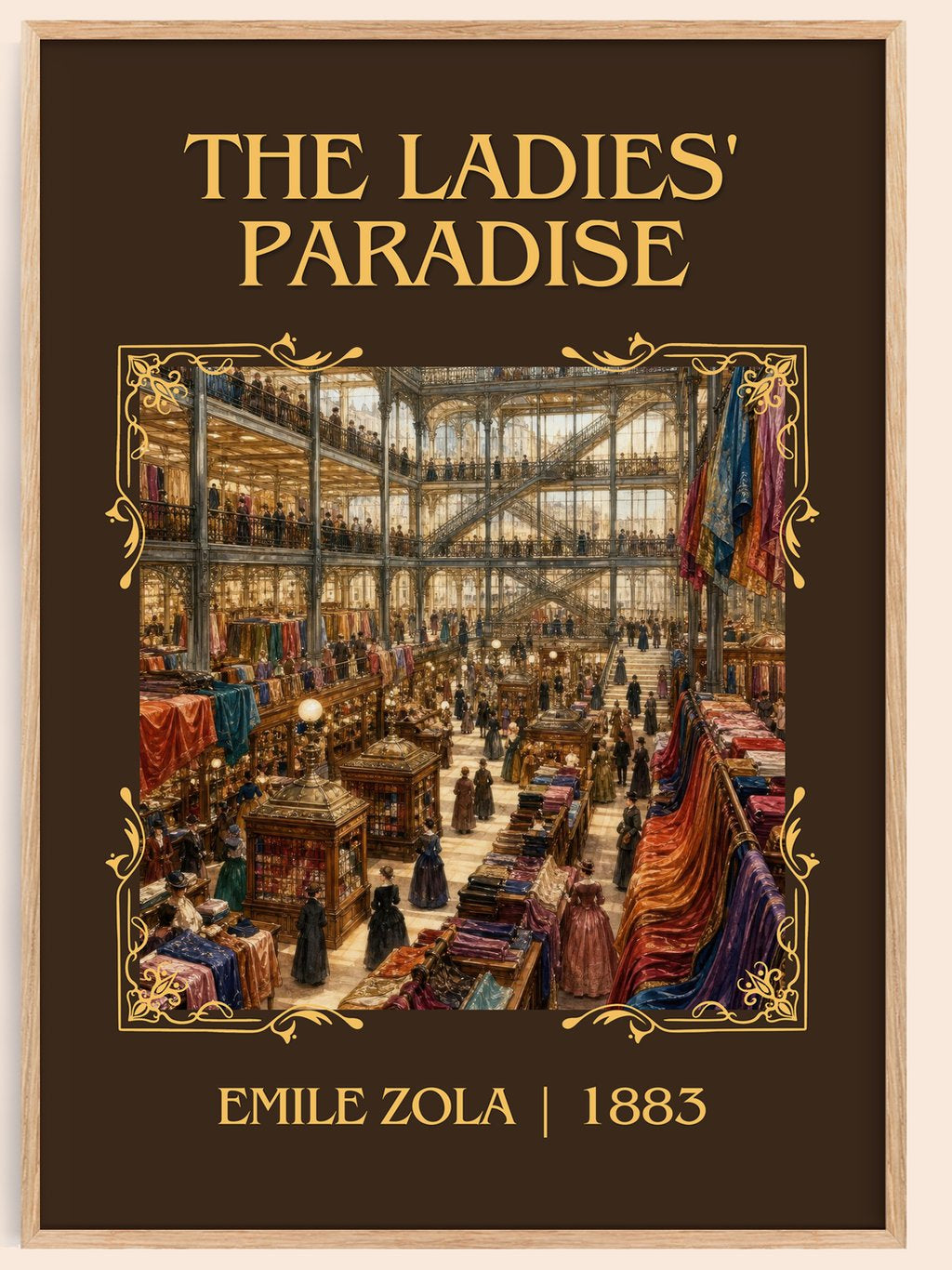 The Ladies' Paradise Classic Book Art Print by Émile Zola – book poster