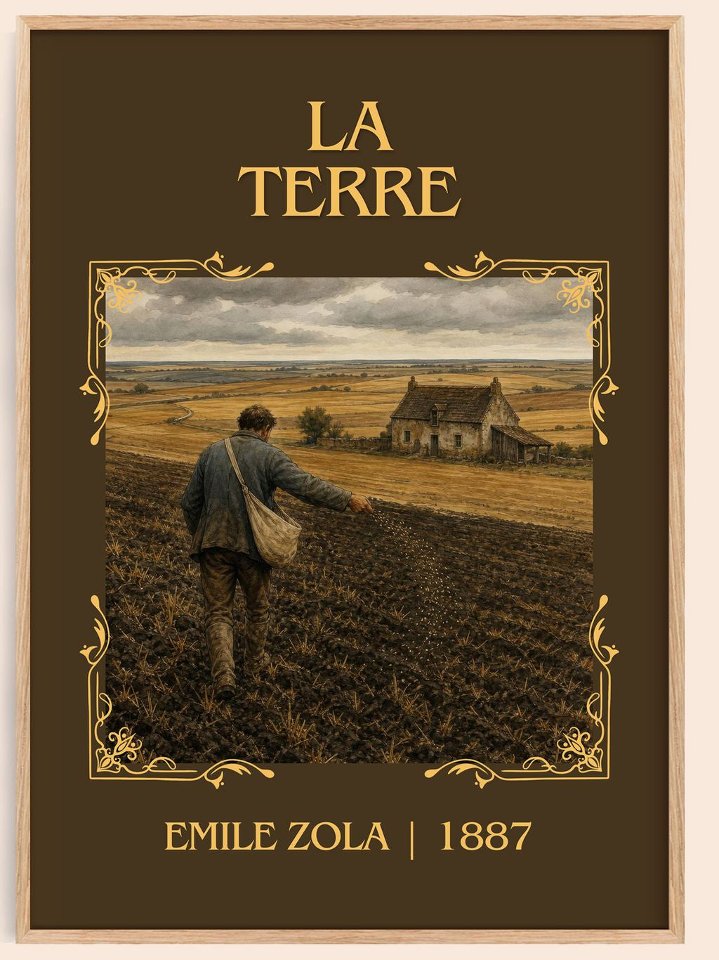La Terre Classic Book Art Print by Émile Zola – book poster