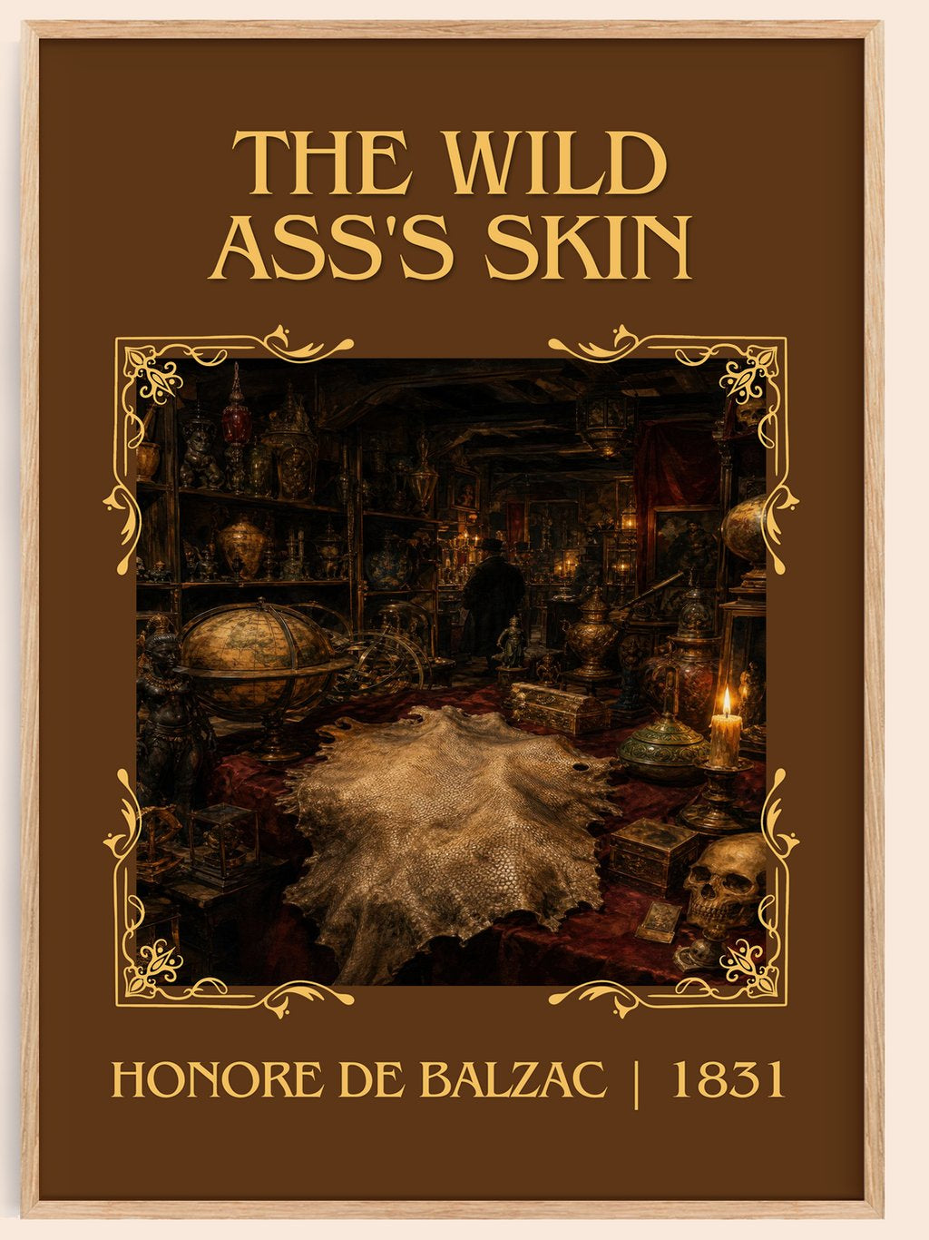 The Wild Ass's Skin Classic Book Art Print by Honoré de Balzac – book poster