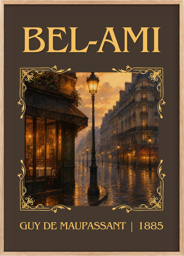 Bel-Ami Classic Book Art Print by Guy de Maupassant