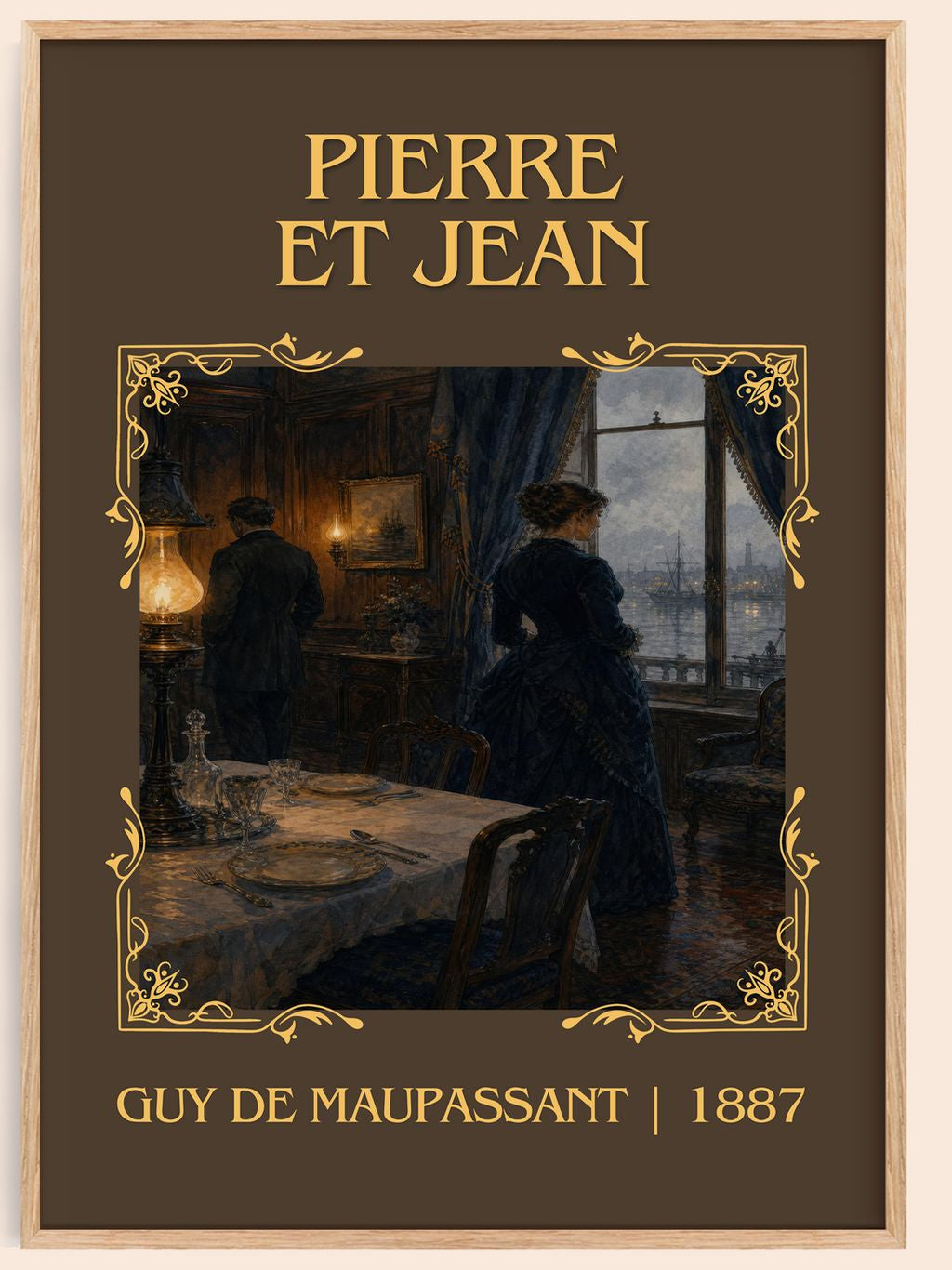 Pierre et Jean Classic Book Art Print by Guy de Maupassant – book poster