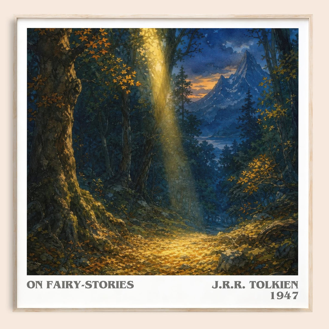 On Fairy-Stories literary book poster by J.R.R. Tolkien – framed literary art print