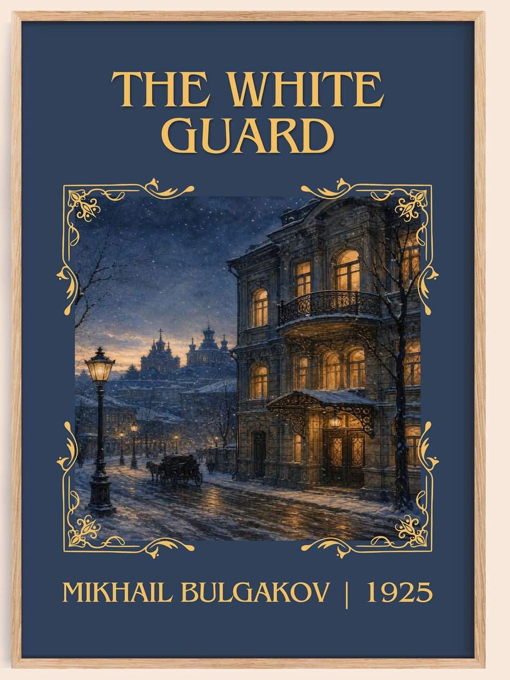 The White Guard Classic Book Art Print by Mikhail Bulgakov – book poster