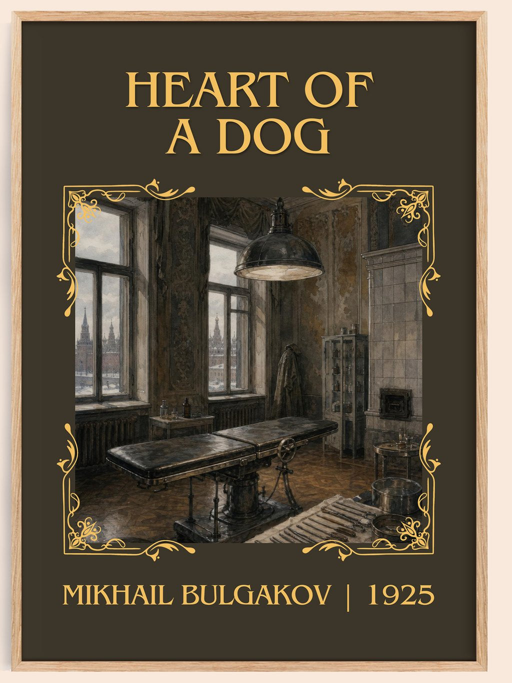 Heart of a Dog Classic Book Art Print by Mikhail Bulgakov – book poster