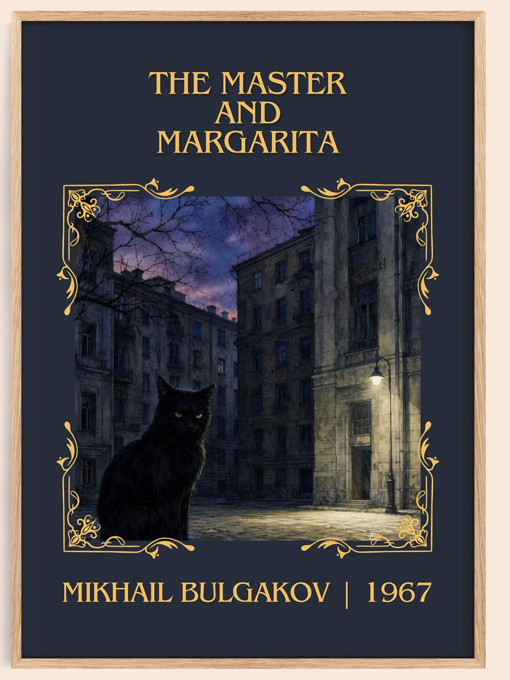 The Master and Margarita Classic Book Art Print by Mikhail Bulgakov – book poster