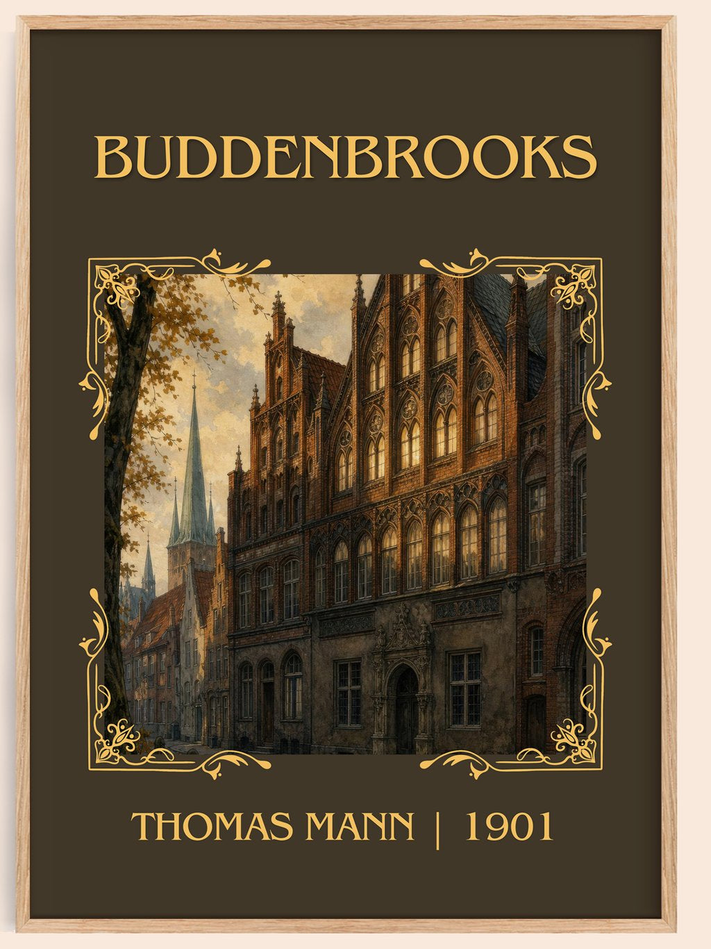 Buddenbrooks Classic Book Art Print by Thomas Mann – book poster