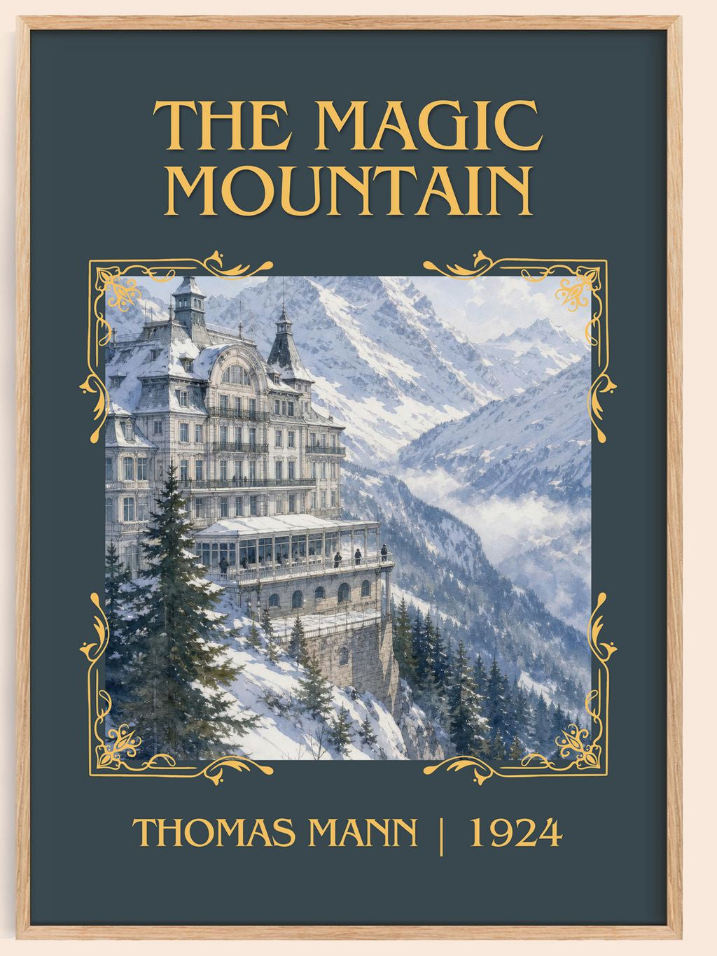 The Magic Mountain Classic Book Art Print by Thomas Mann – book poster
