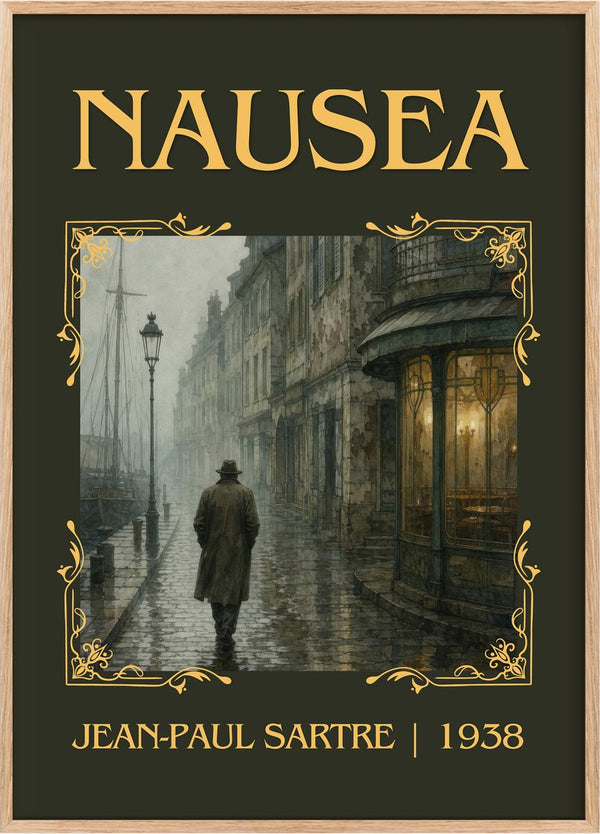 Nausea Classic Book Art Print by Jean-Paul Sartre