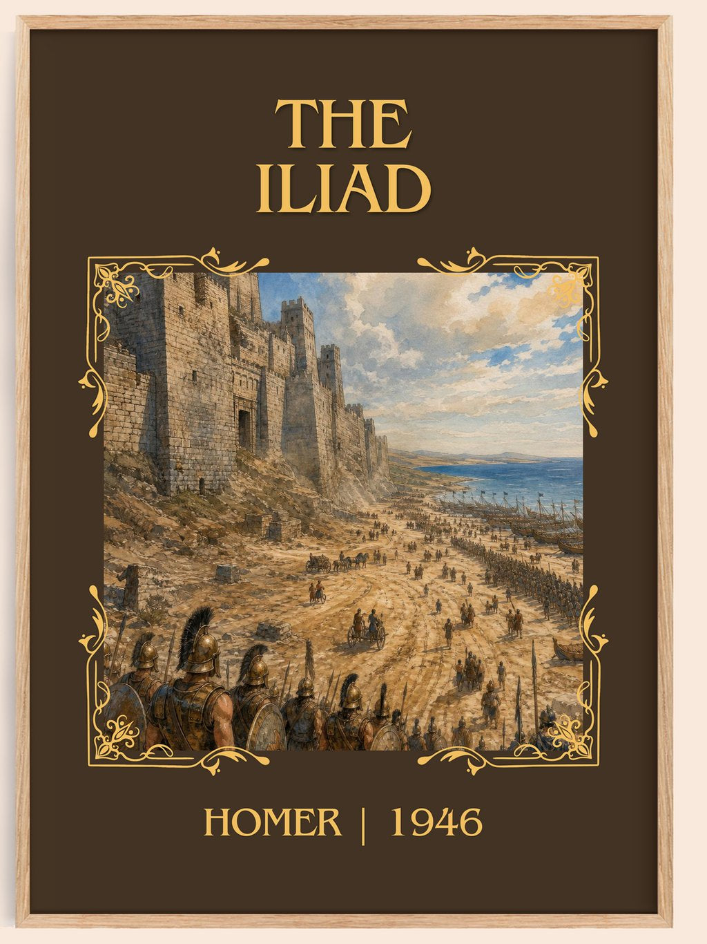The Iliad Classic Book Art Print by Homer – book poster
