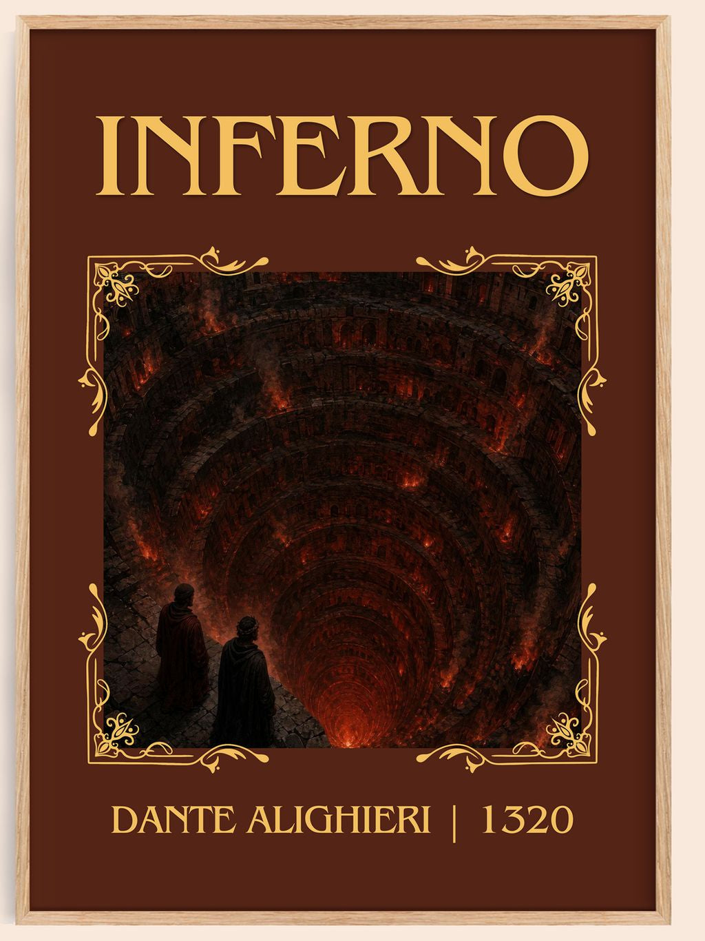 Inferno Classic Book Art Print by Dante Alighieri – book poster