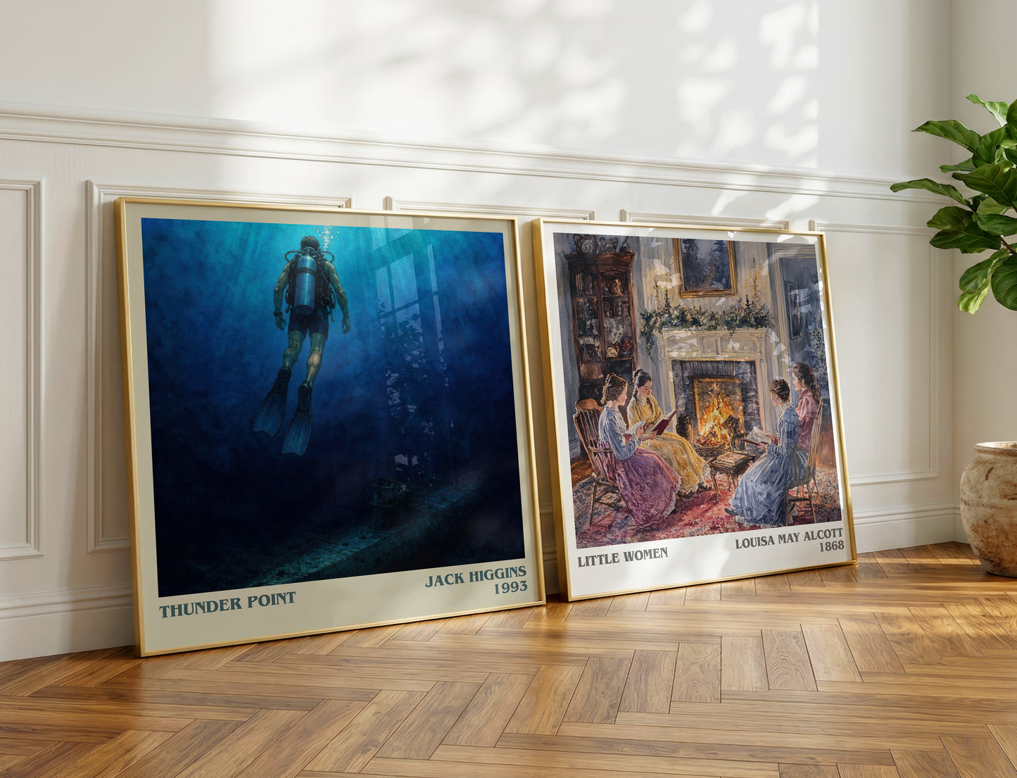 Thunder Point literary print on bookshelf – Jack Higgins fan gift