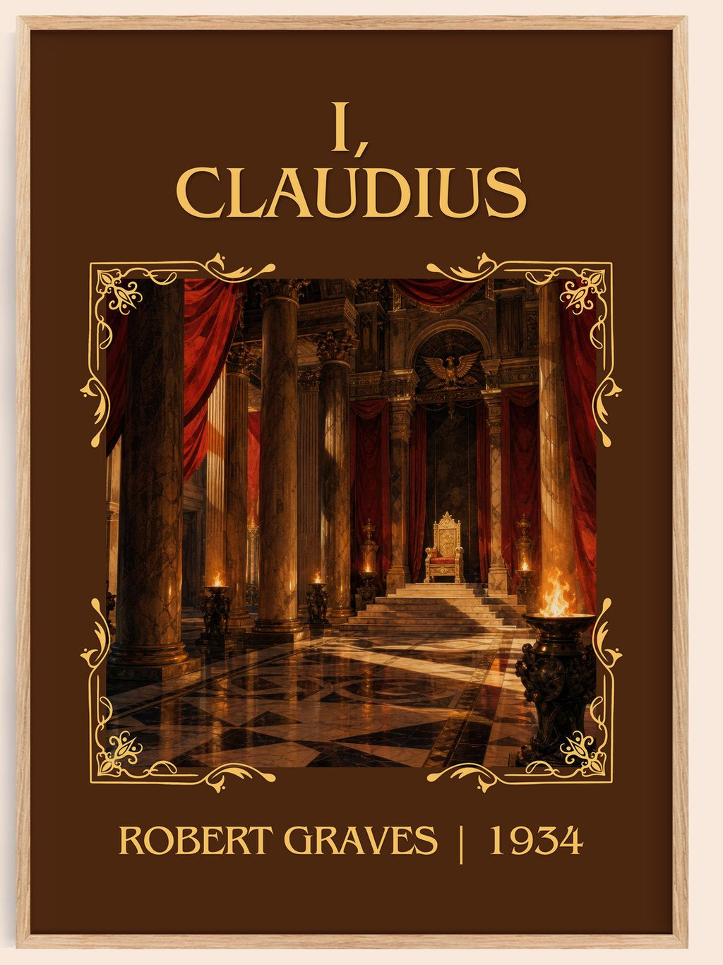 I, Claudius Classic Book Art Print by Robert Graves – book poster