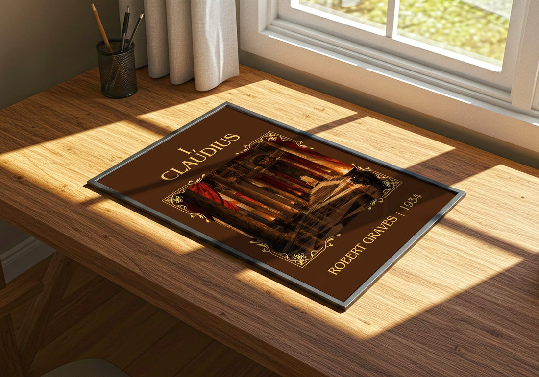I, Claudius Classic Book Art Print by Robert Graves – print on a sunlit desk