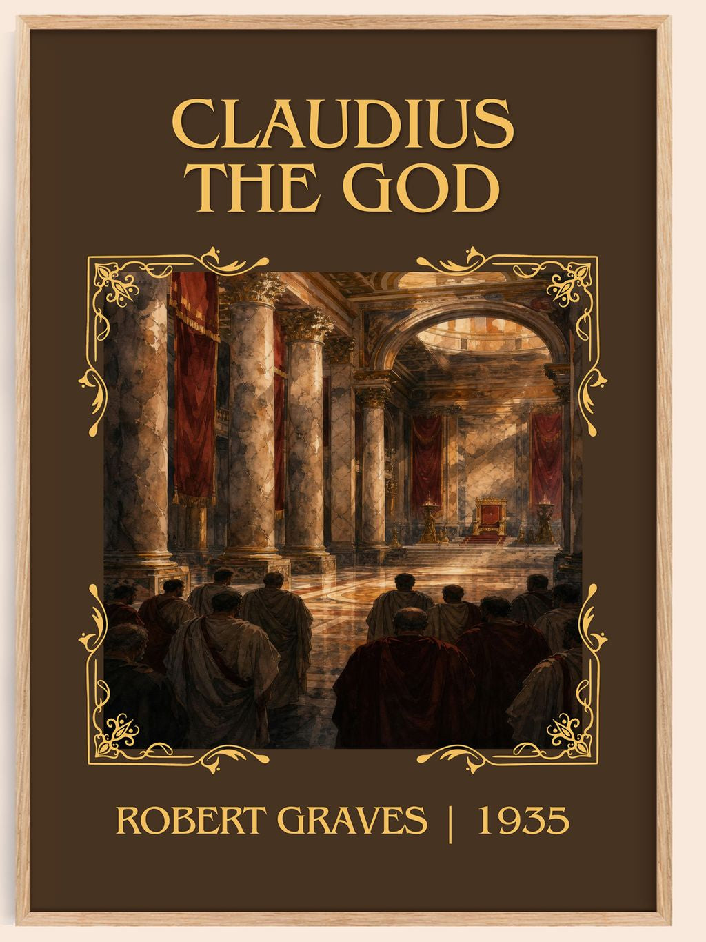 Claudius the God Classic Book Art Print by Robert Graves – book poster