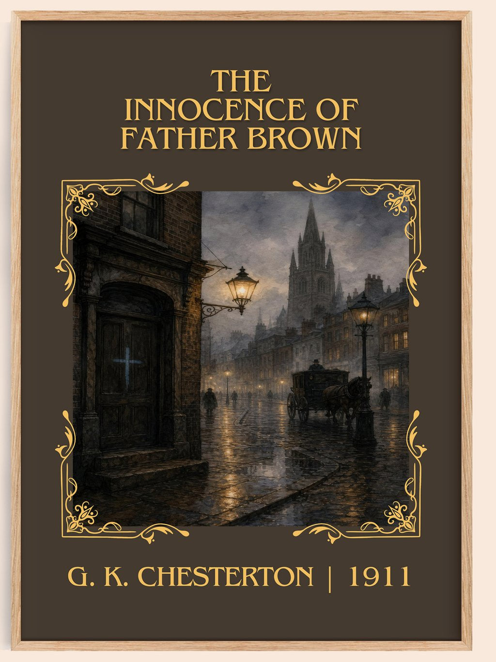 Innocence of Father Brown Classic Book Art Print by G. K. Chesterton – book poster
