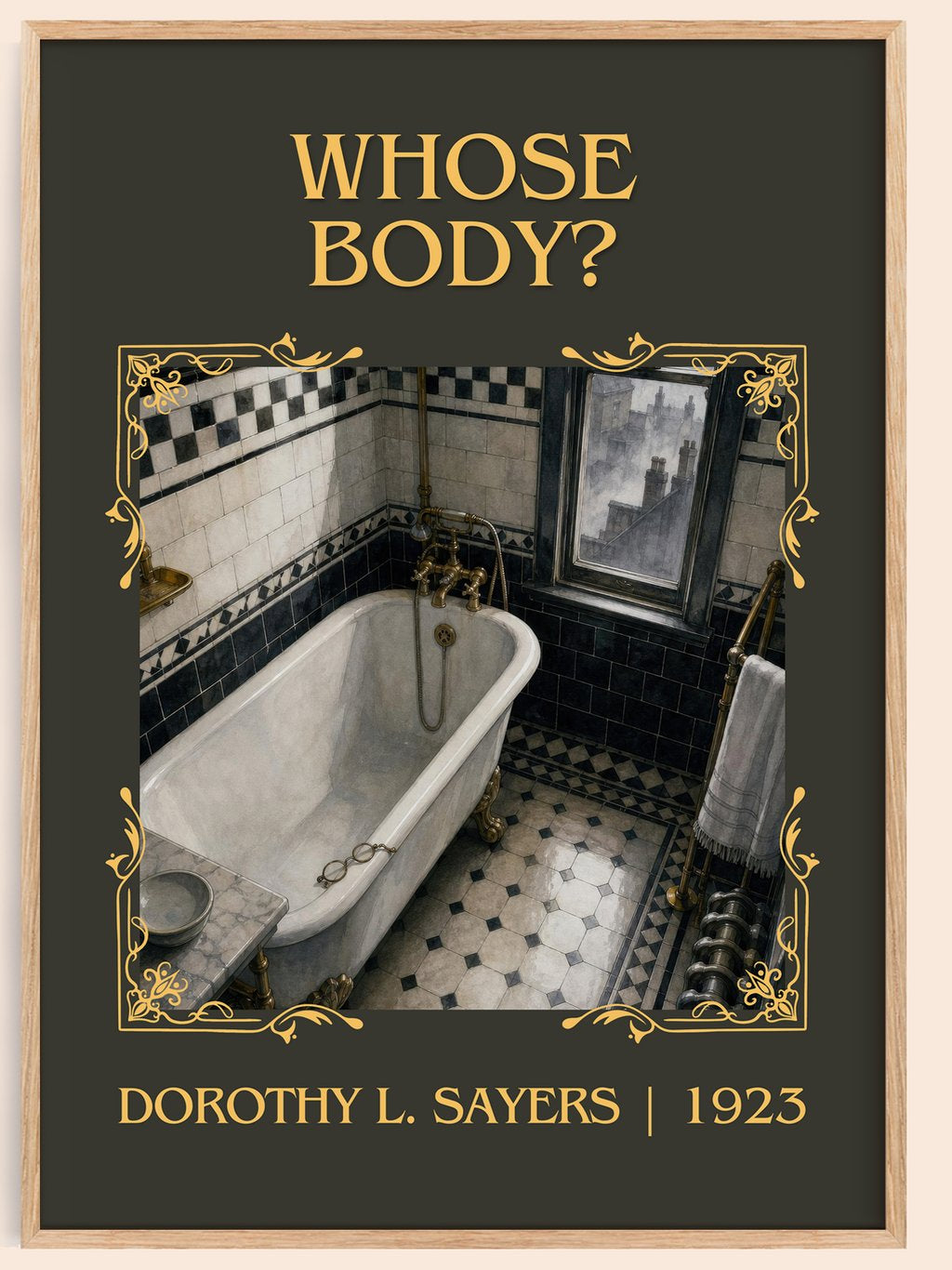 Whose Body? Classic Book Art Print by Dorothy L. Sayers – book poster
