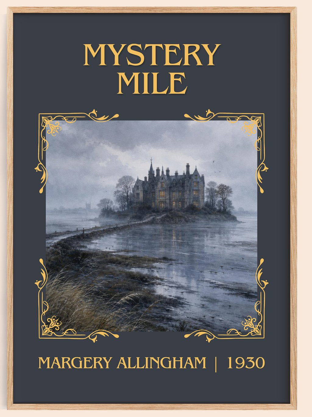 Mystery Mile Classic Book Art Print by Margery Allingham – book poster