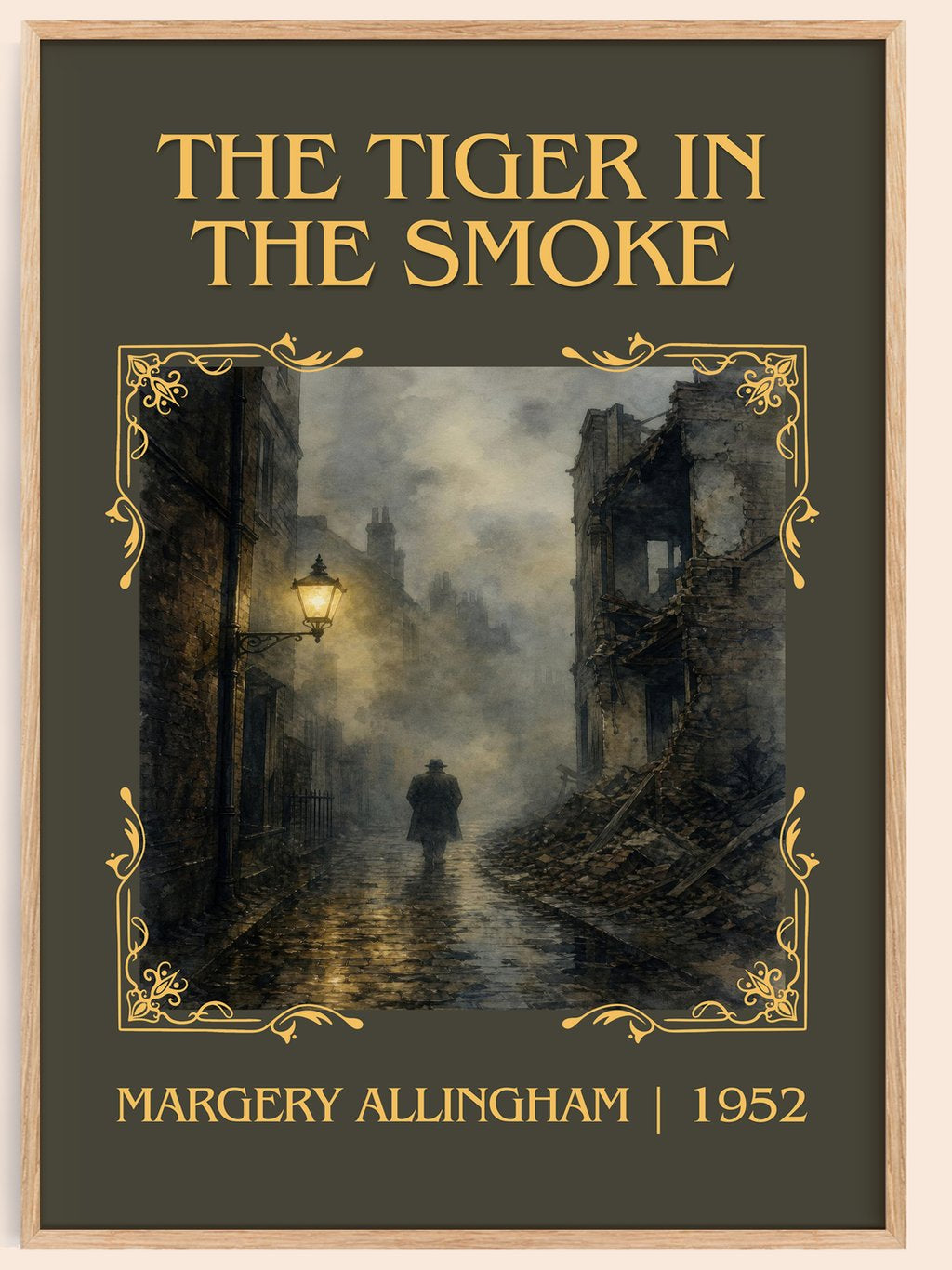 The Tiger in the Smoke Classic Book Art Print by Margery Allingham – book poster
