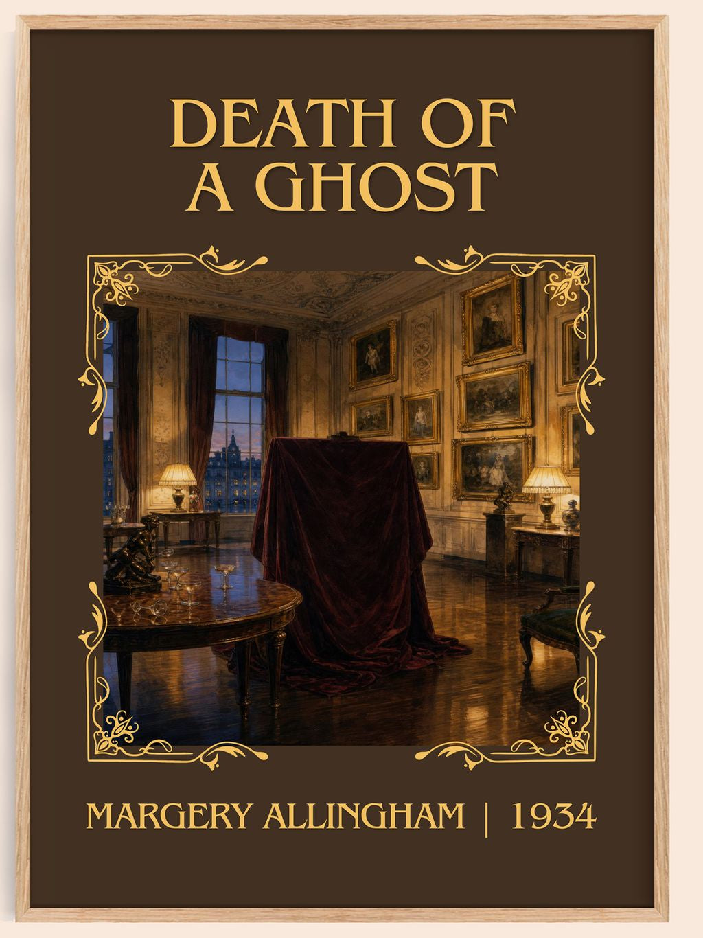 Death of a Ghost Classic Book Art Print by Margery Allingham – book poster