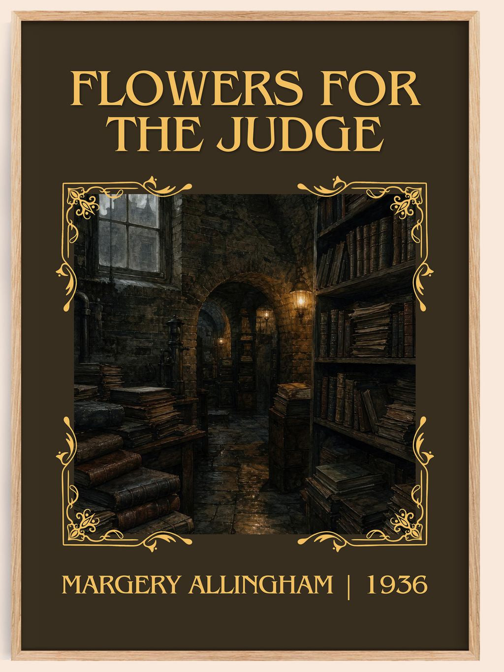 Flowers for the Judge Classic Book Art Print by Margery Allingham – book poster