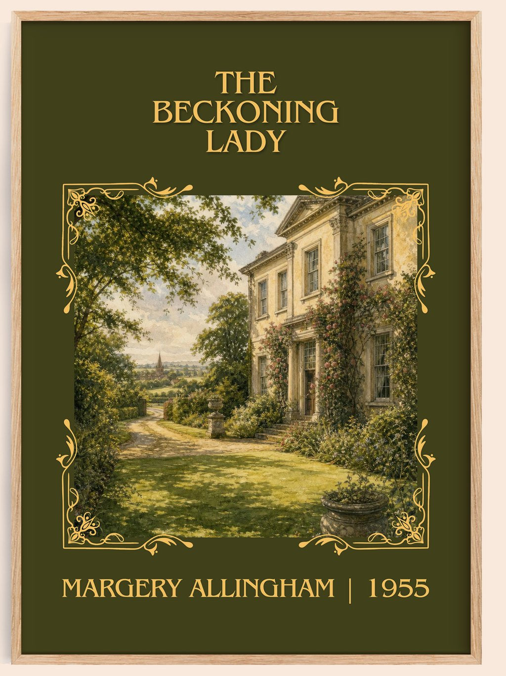 The Beckoning Lady Classic Book Art Print by Margery Allingham – book poster