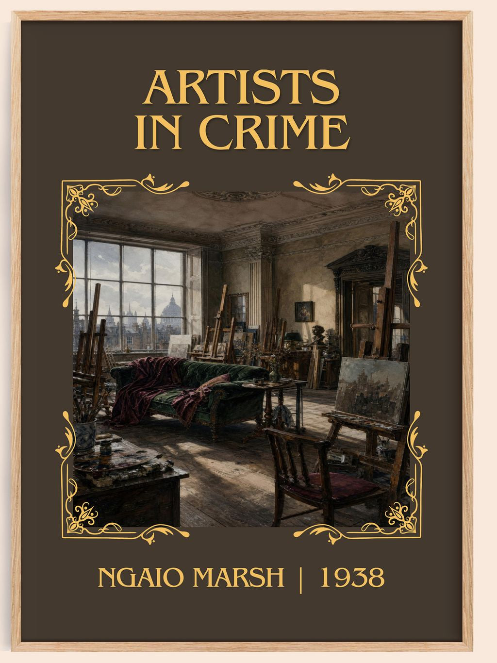 Artists in Crime Classic Book Art Print by Ngaio Marsh – book poster