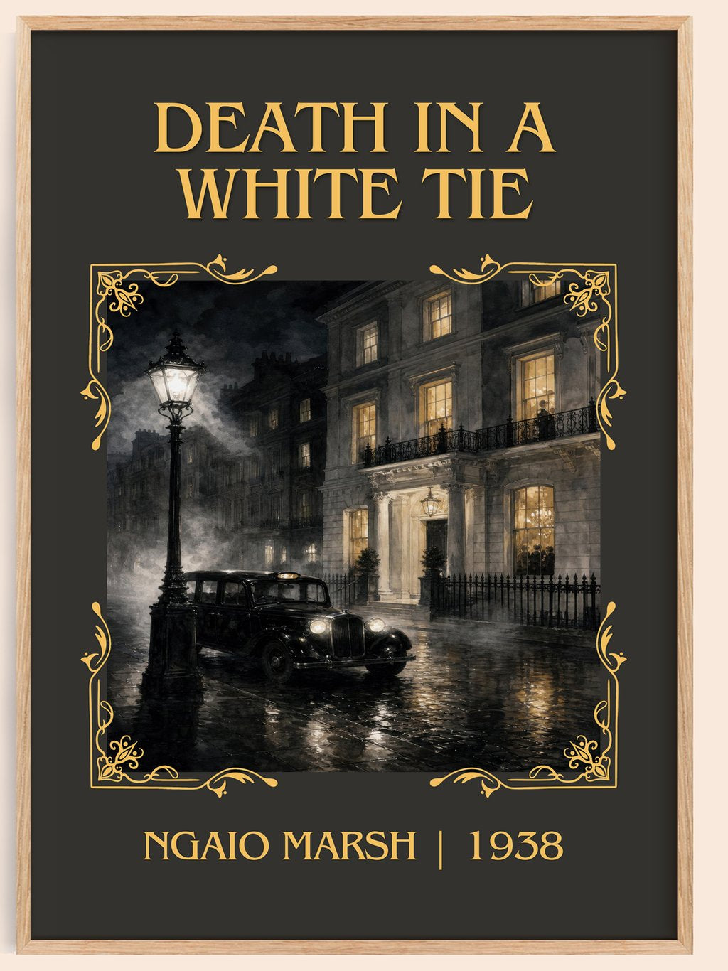 Death in a White Tie Classic Book Art Print by Ngaio Marsh – book poster