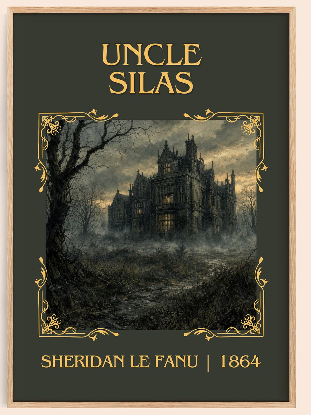 Uncle Silas Classic Book Art Print by Sheridan Le Fanu – book poster