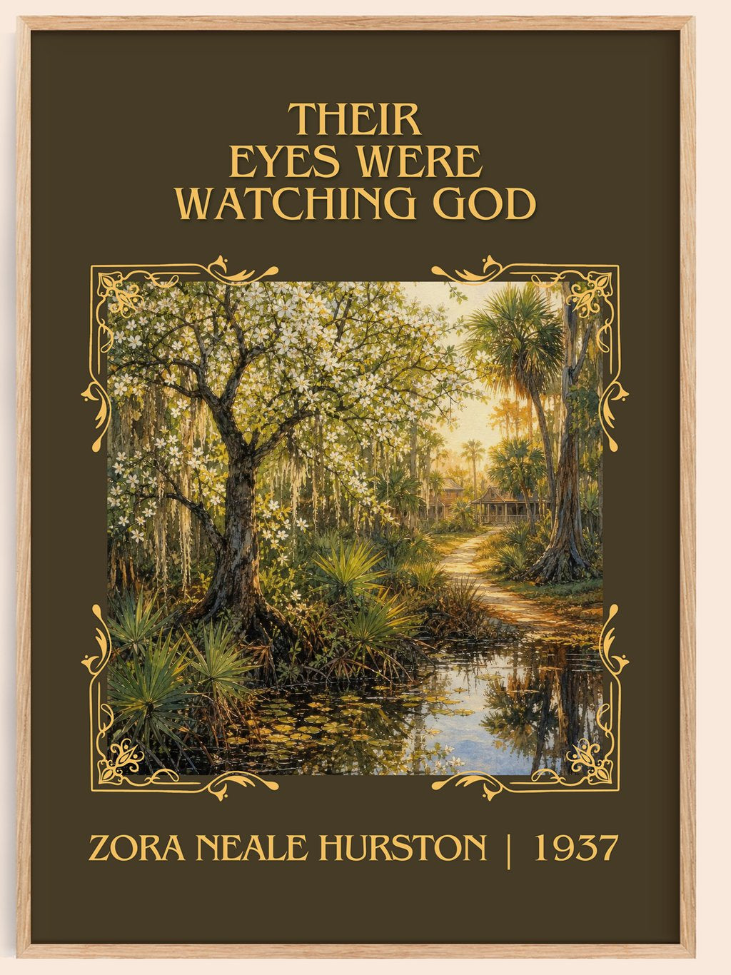 Their Eyes Were Watching God Classic Book Art Print by Z. Hurston – book poster