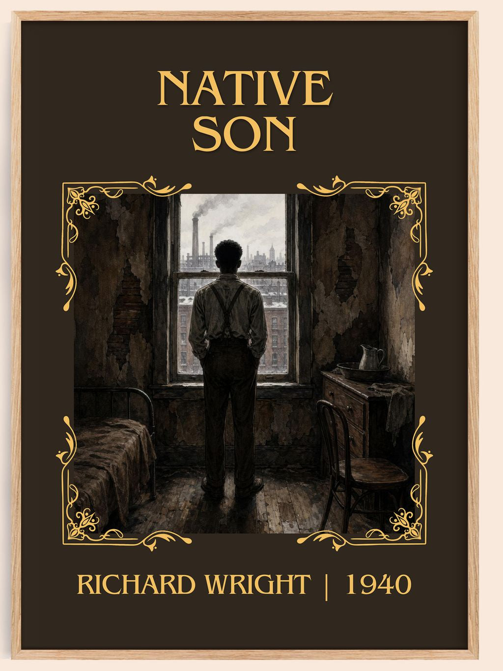 Native Son Classic Book Art Print by Richard Wright – book poster