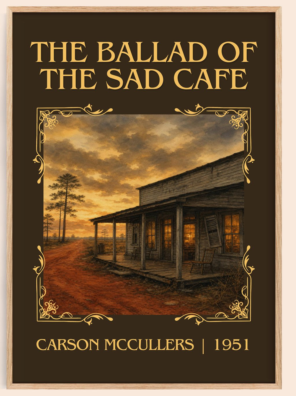 The Ballad of the Sad Café Classic Book Art Print by Carson McCullers – book poster