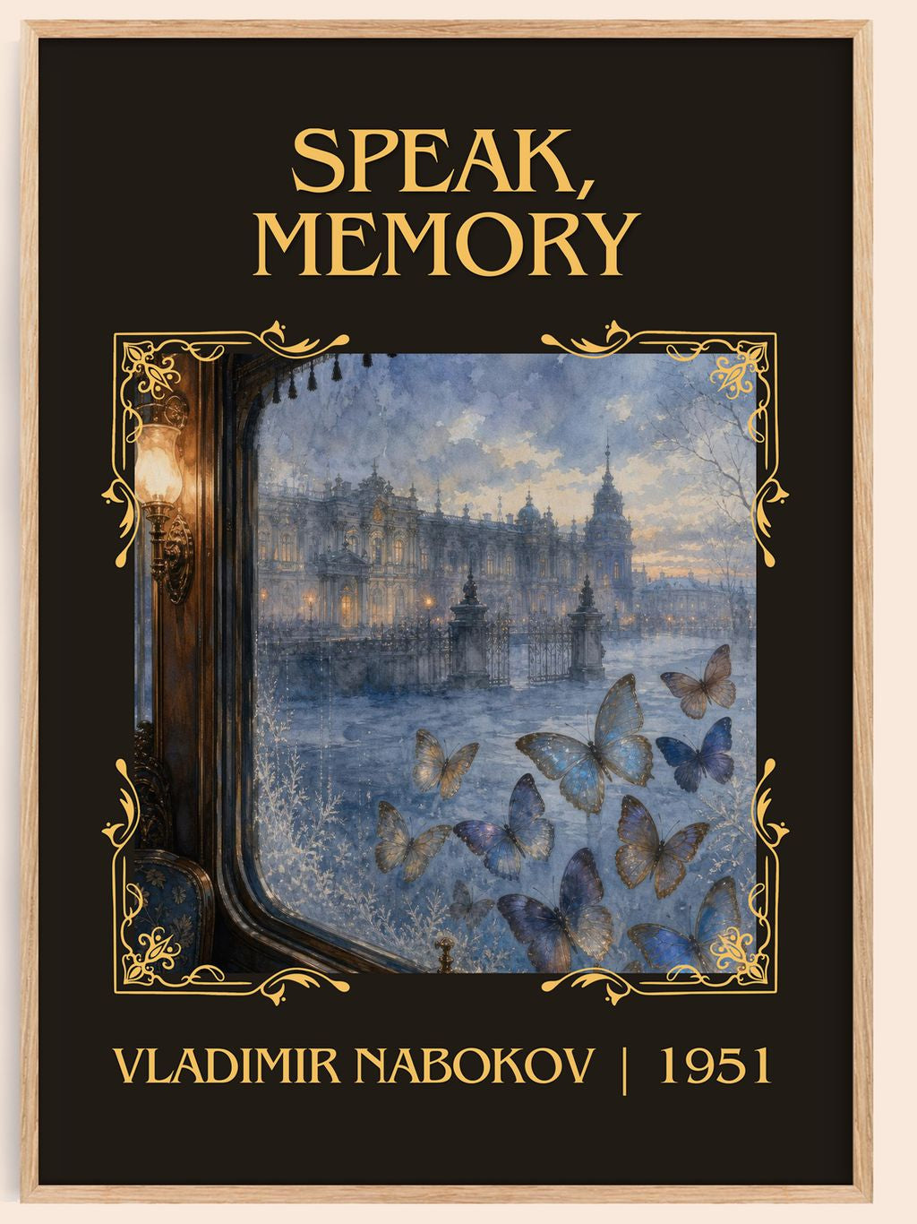 Speak, Memory Classic Book Art Print by Vladimir Nabokov – book poster