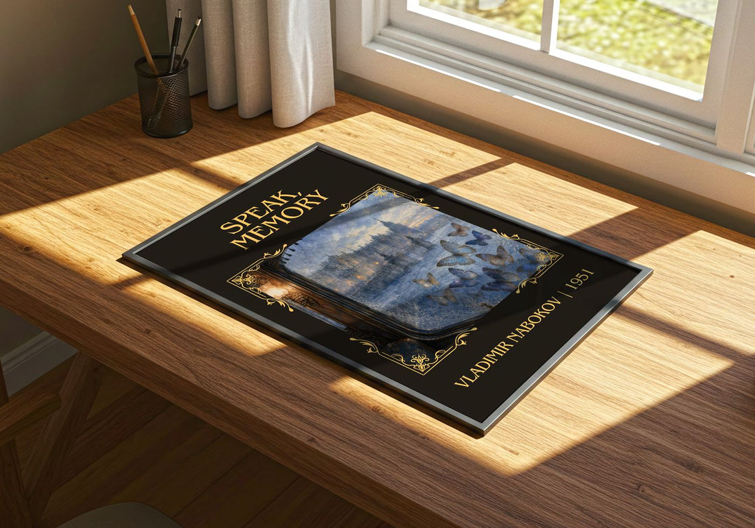 Speak, Memory Classic Book Art Print by Vladimir Nabokov – print on a sunlit desk