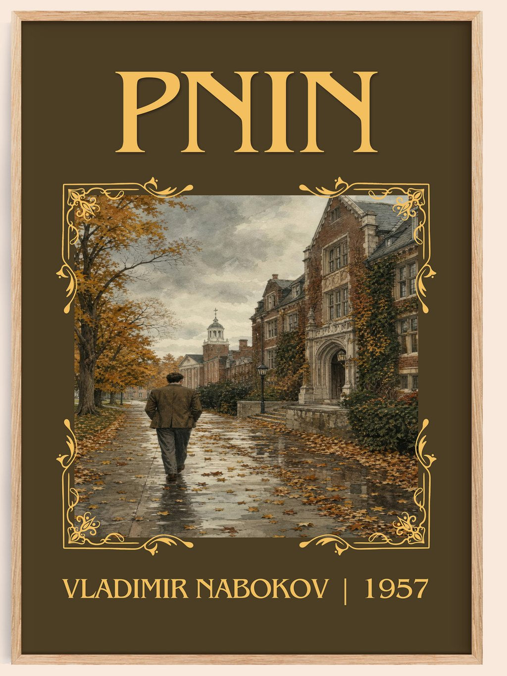 Pnin Classic Book Art Print by Vladimir Nabokov – book poster
