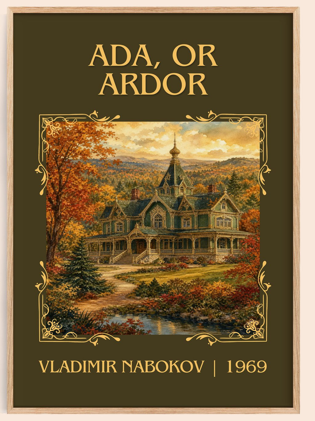 Ada, or Ardor Classic Book Art Print by Vladimir Nabokov – book poster