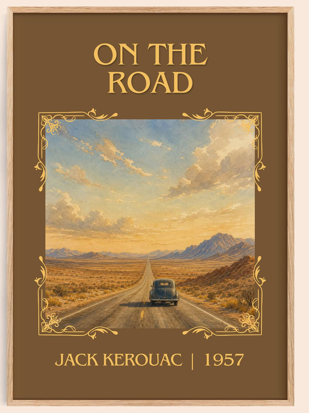 On the Road Classic Book Art Print by Jack Kerouac – book poster